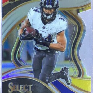 2023 Select Keaton Mitchell Green and Yellow Prizms Die Cuts RC #246 Ravens