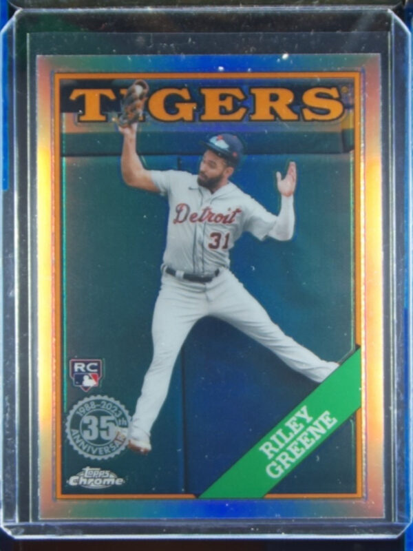 2023 Topps Chrome Riley Greene #88BC-5 Tigers 1988 Topps Baseball