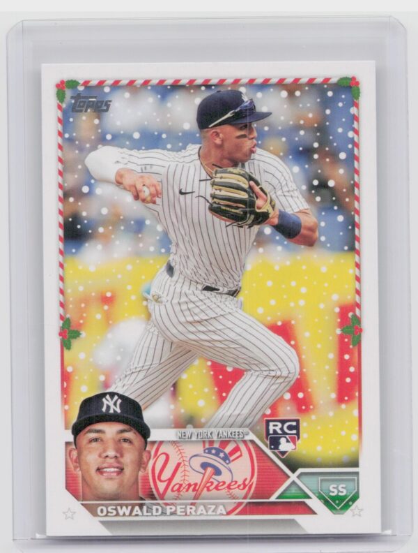 2023 Topps Holiday Oswald Peraza Rookie #H157 Yankees
