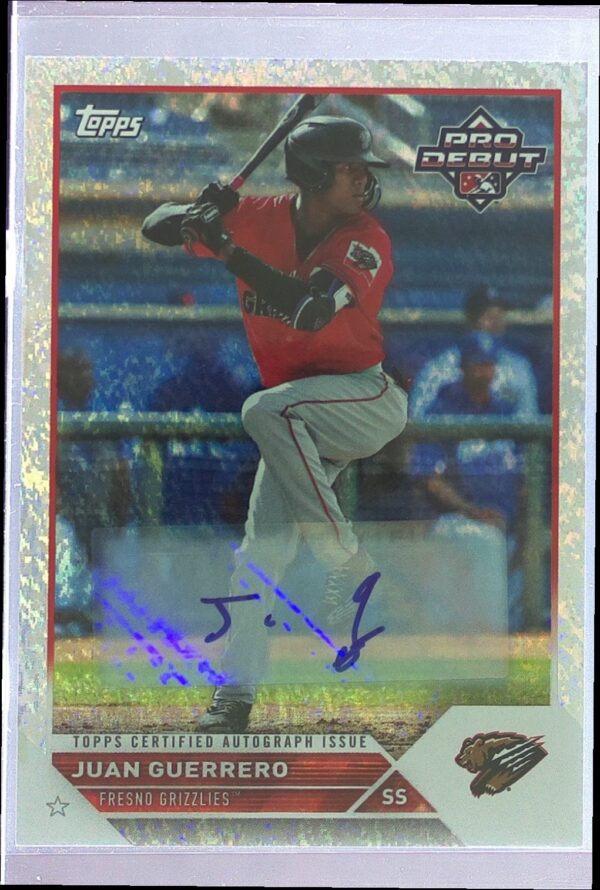 2023 Topps Pro Debut Juan Guerrero Auto /199 #PD-158 Grizzlies Autograph Sparkle