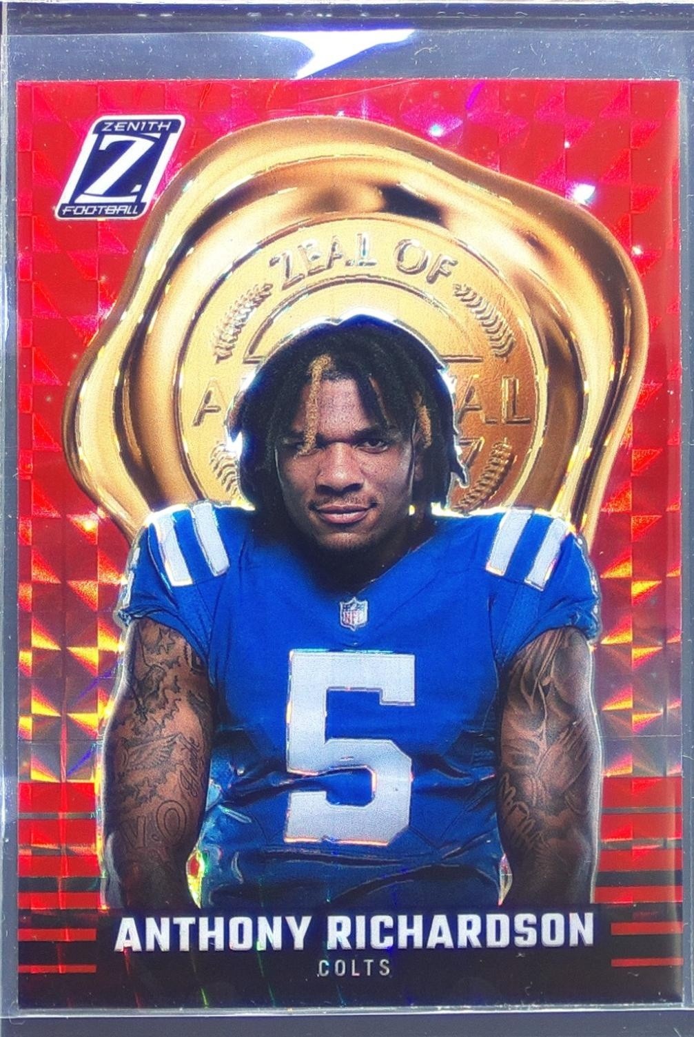 2023 Zenith Anthony Richardson #26 Colts Zeal of Approval Red