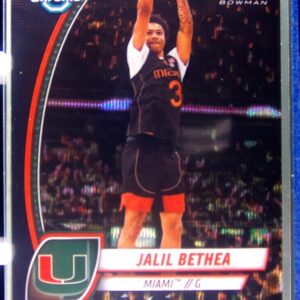 2024-25 Bowman University Chrome Jalil Bethea Black Wave Refractor #28 Hurricane