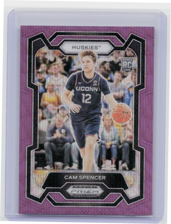 2024-25 Panini Prizm Draft Picks Cam Spencer Prizms Purple Wave RC #94 Huskies