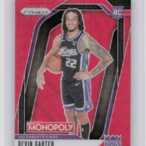 2024-25 Panini Prizm Monopoly Devin Carter Red Prizms RC #39 Kings