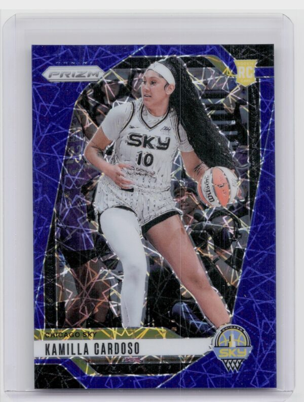 2024-25 Panini Prizm WNBA Kamilla Cardoso Blue Velocity Prizms RC #93 Sky
