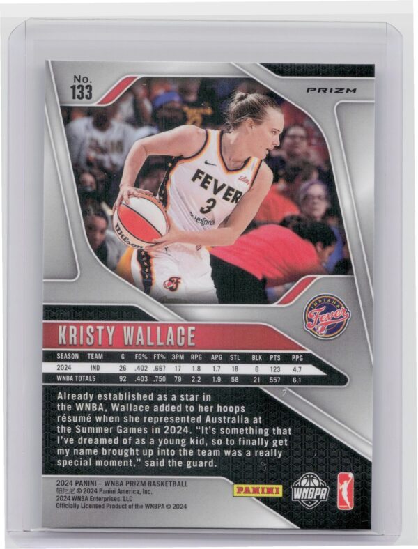 2024-25 Panini Prizm WNBA Kristy Wallace Ice Prizms #133 Fever - Image 3