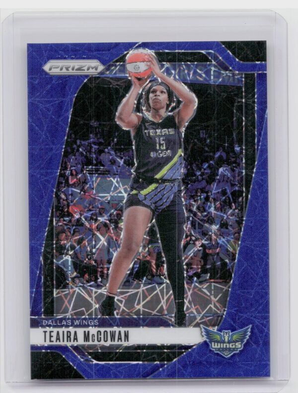 2024-25 Panini Prizm WNBA Teaira McCowan Blue Velocity Prizms #105 Wings