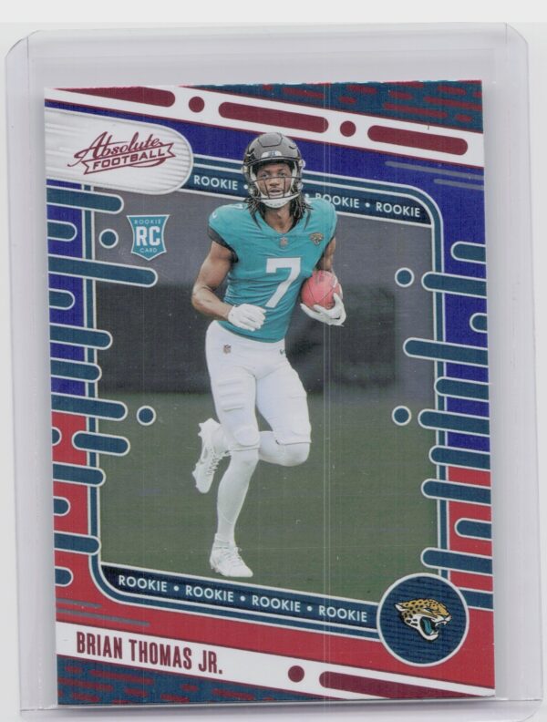 2024 Absolute Brian Thomas Jr. Red and Blue RC #123 Jaguars