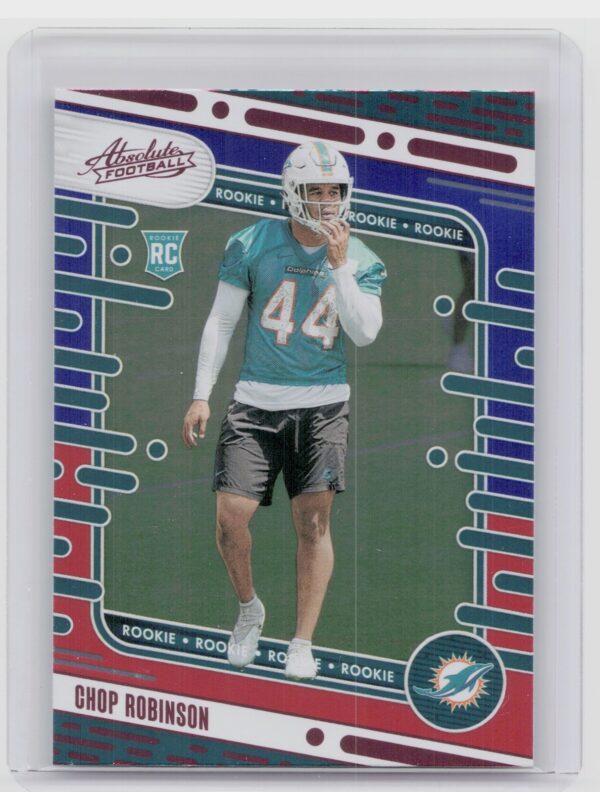 2024 Absolute Chop Robinson Red and Blue RC #121 Dolphins