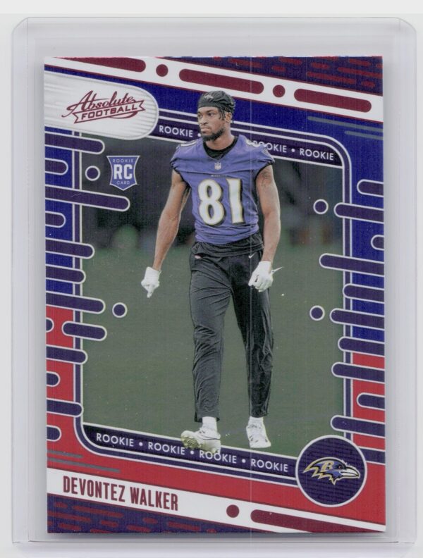 2024 Absolute Devontez Walker Red and Blue RC 181 Ravens