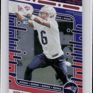 2024 Absolute Javon Baker Red and Blue RC 180 Patriots