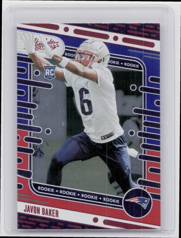 2024 Absolute Javon Baker Red and Blue RC 180 Patriots