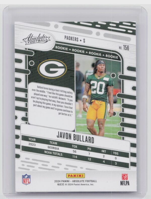 2024 Absolute Javon Bullard RC 156 Packers - Image 3