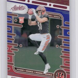2024 Absolute Jermaine Burton Red and Blue RC 166 Bengals