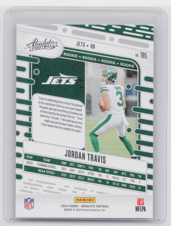 2024 Absolute Jordan Travis Red and Blue RC 195 Jets - Image 3