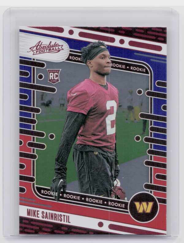 2024 Absolute Mike Sainristil Red and Blue RC 150 Commanders