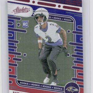2024 Absolute Nate Wiggins Red and Blue RC 130 Ravens