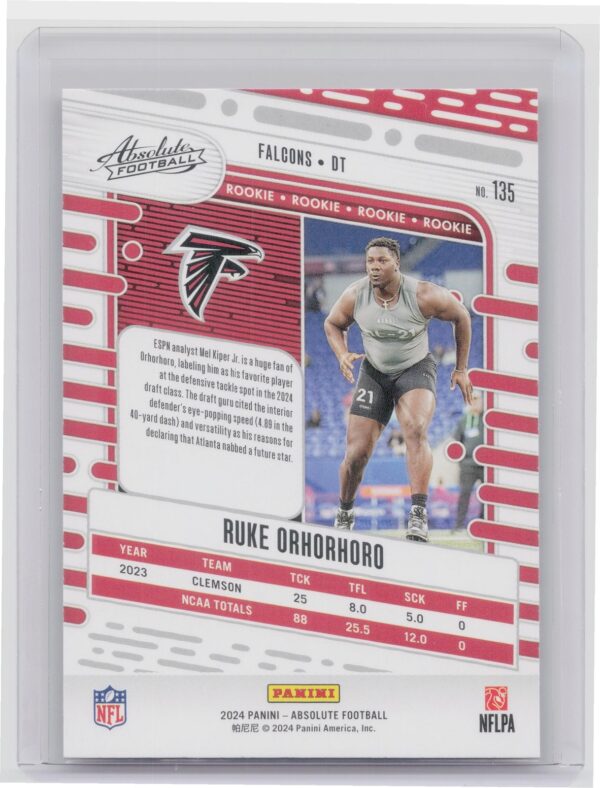 2024 Absolute Ruke Orhorhoro Red and Blue RC 135 Falcons - Image 3