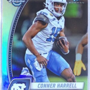 2024 Bowman University Chrome Conner Harrell Refractor RC 46 Heels