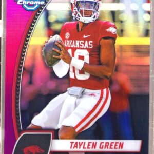 2024 Bowman University Chrome Taylen Green Fuchsia Refractor /150 #169 Razorback