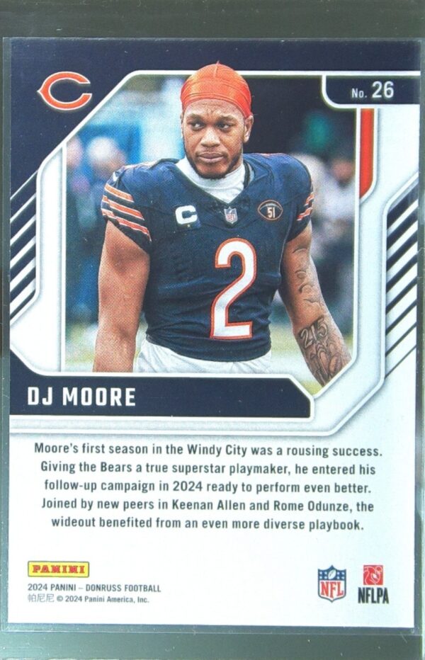 2024 Donruss DJ Moore 26 Bears The Elite Series - Image 3