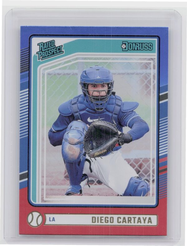 2024 Donruss Diego Cartaya Red and Blue #172 Dodgers