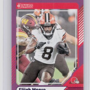 2024 Donruss Elijah Moore Press Proof Purple 56 Browns