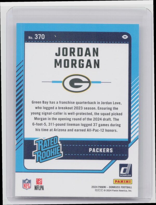2024 Donruss Jordan Morgan RC 370 Packers - Image 3
