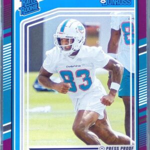 2024 Donruss Malik Washington Press Proof Purple RC #397 Dolphins