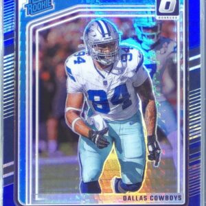 2024 Donruss Optic Marshawn Kneeland Blue Hyper RC #274 Cowboys