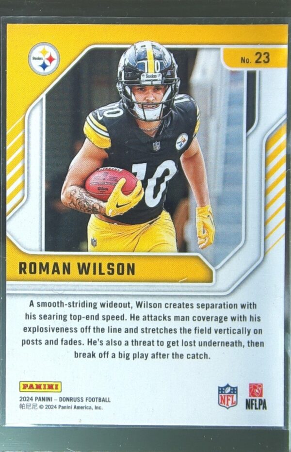 2024 Donruss Roman Wilson 23 Steelers The Elite Series Rookies - Image 3