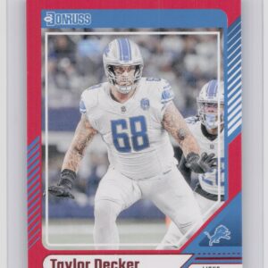 2024 Donruss Taylor Decker Press Proof Red 281 Lions