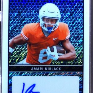 2024 Leaf Collective Amari Niblack Auto /20 #LA-AN1 Longhorns Shimmer Light Blue