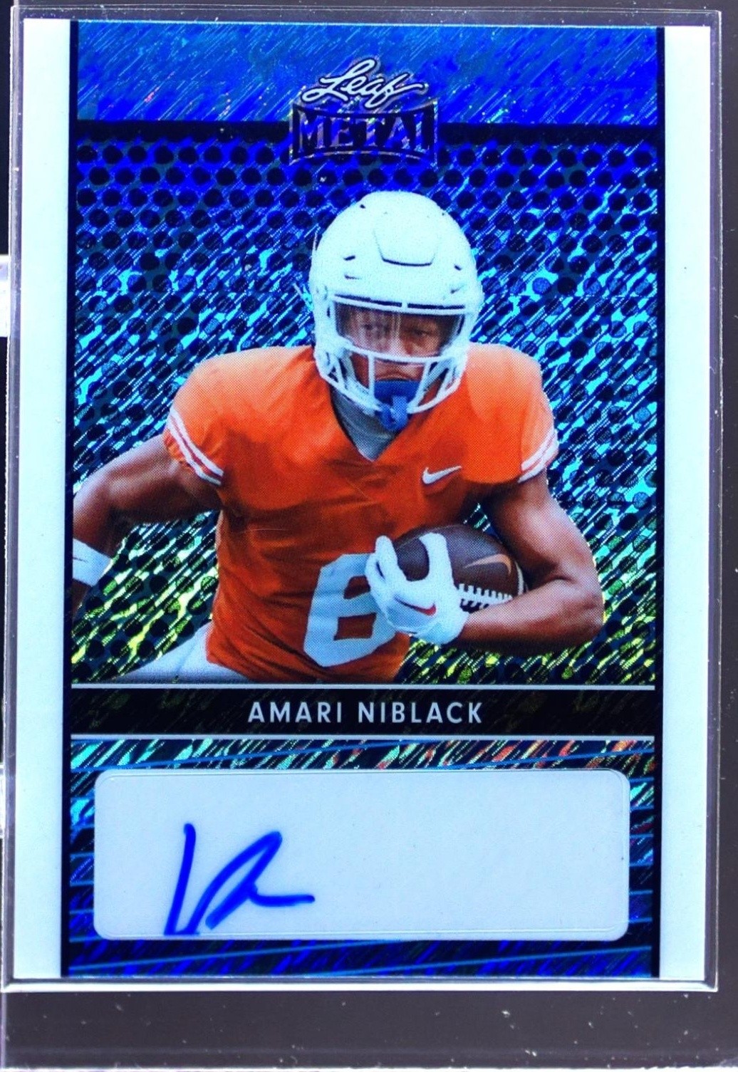 2024 Leaf Collective Amari Niblack Auto /20 #LA-AN1 Longhorns Shimmer Light Blue