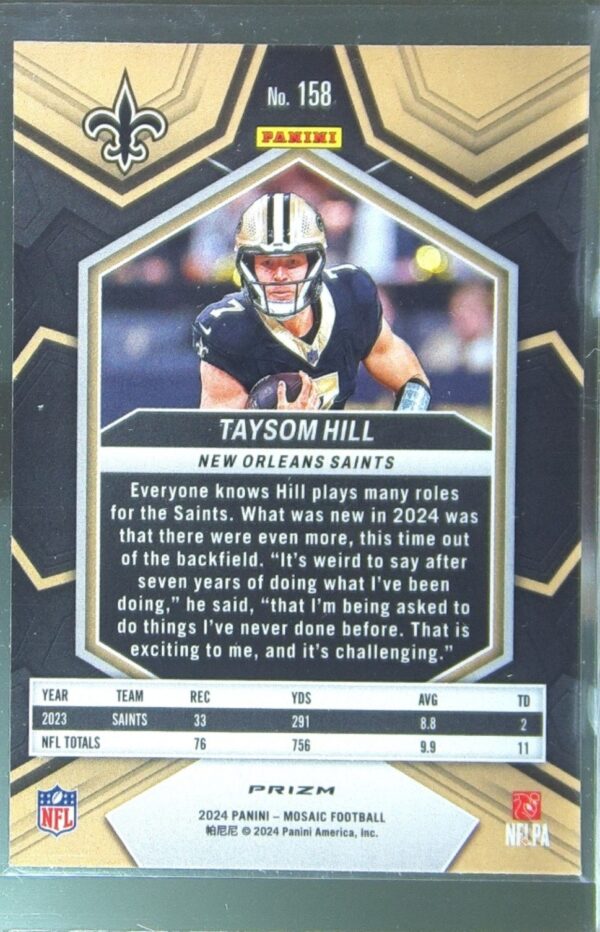 2024 Mosaic Taysom Hill Mosaic Reactive Yellow 158 Saints - Image 3