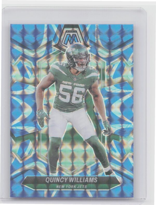 2024 Panini Mosaic Quincy Williams Mosaic Reactive Blue 174 Jets