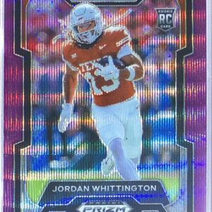 2024 Prizm Collegiate Draft Picks Jordan Whittington Purple Wave RC 170 Longhorn