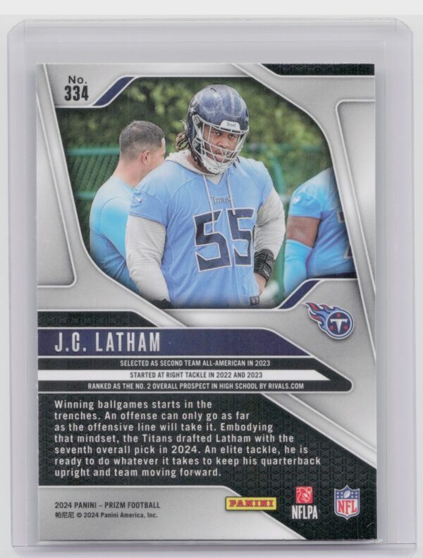 2024 Prizm J.C. Latham RC 334 Titans - Image 3