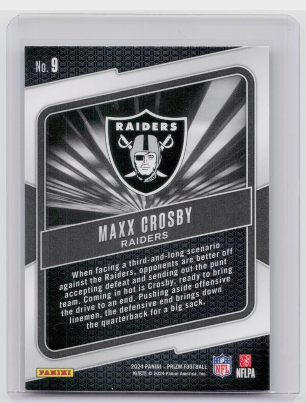 2024 Prizm Maxx Crosby 9 Raiders Hype - Image 3