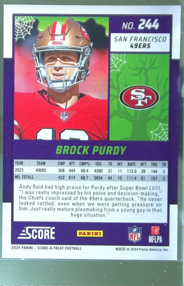 2024 Score-A-Treat Brock Purdy #244 49ers - Image 3