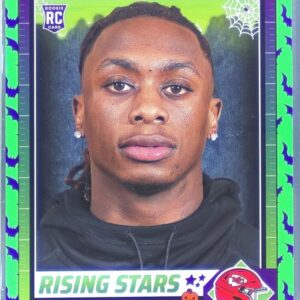 2024 Score-A-Treat Xavier Worthy RC #50 Chiefs Rising Stars Green Bats