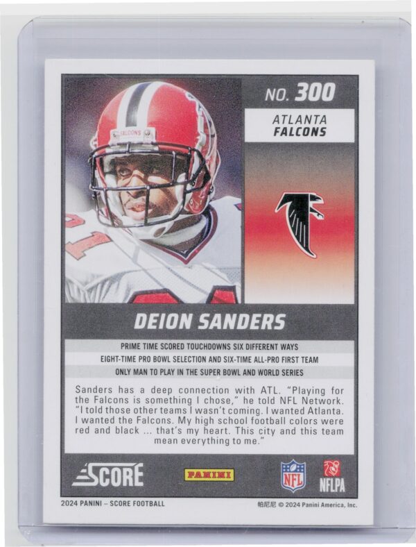 2024 Score Deion Sanders #300 Falcons - Image 3