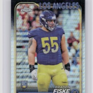 2024 Topps Chrome Braden Fiske Prism Refractor #273 Rams