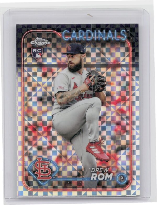 2024 Topps Chrome Drew Rom X Fractors RC #195 Cardinals