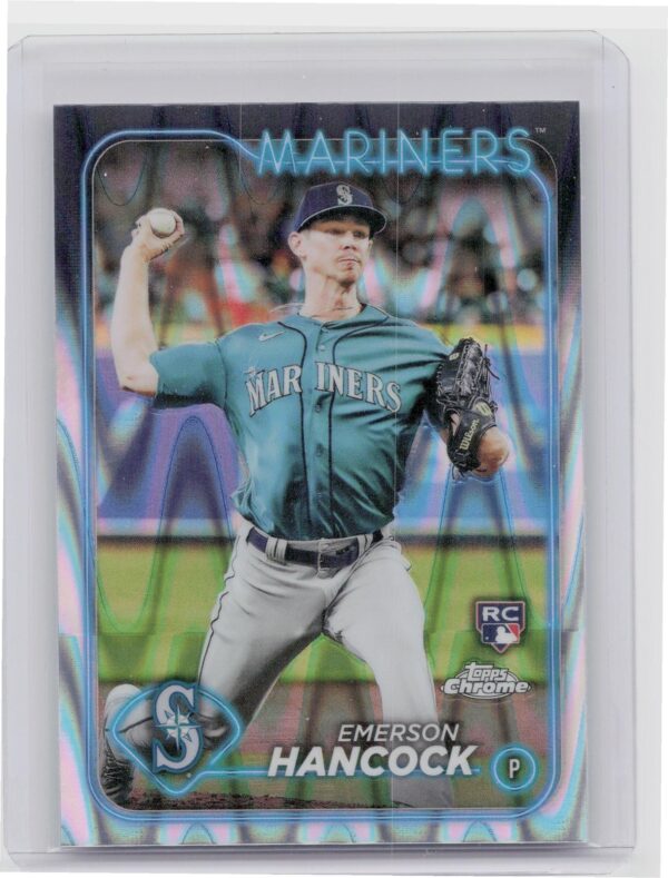 2024 Topps Chrome Emerson Hancock Raywave Refractors #245 Mariners