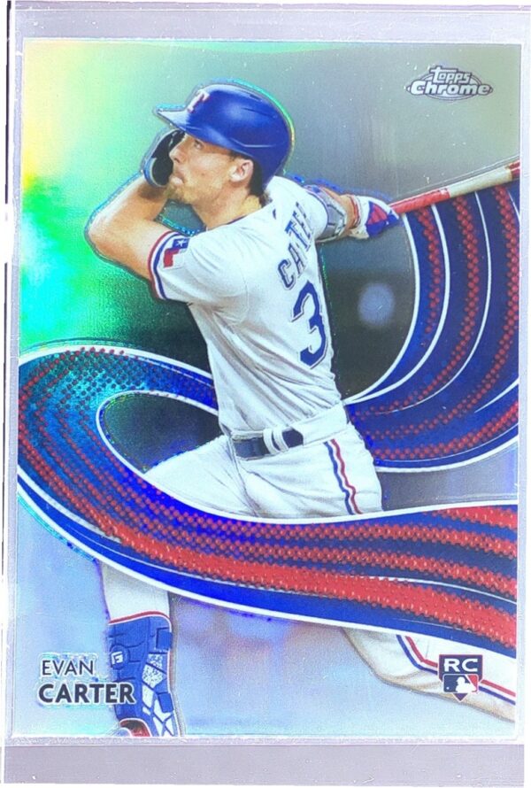 2024 Topps Chrome Evan Carter #S-23 Rangers Strokes