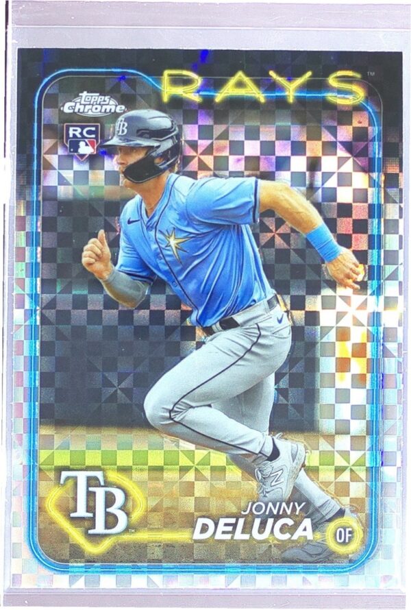 2024 Topps Chrome Jonny DeLuca X Fractors RC #163 Rays