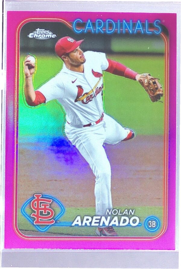 2024 Topps Chrome Nolan Arenado Pink Refractors #215 Cardinals
