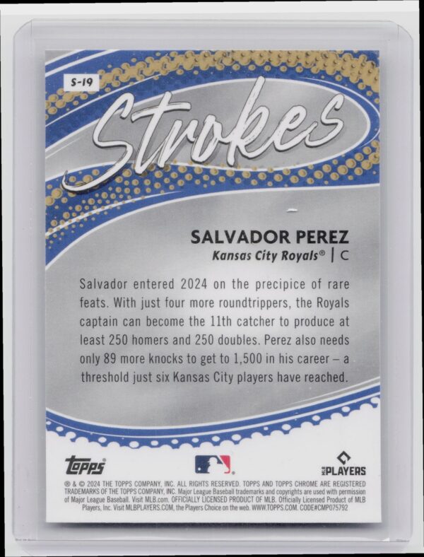 2024 Topps Chrome Salvador Perez #S-19 Royals Strokes - Image 3