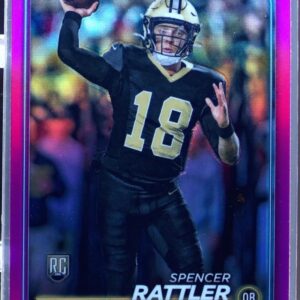 2024 Topps Chrome Spencer Rattler Pink Refractor RC #213 Saints